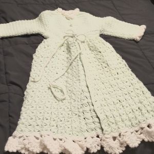 VINTAGE Knitted Baby Dress